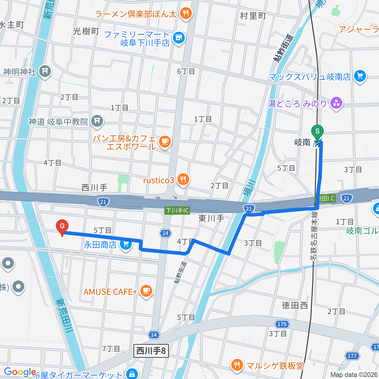 岐阜校への行き方｜岐南駅から徒歩15分｜リディアダンスアカデミー