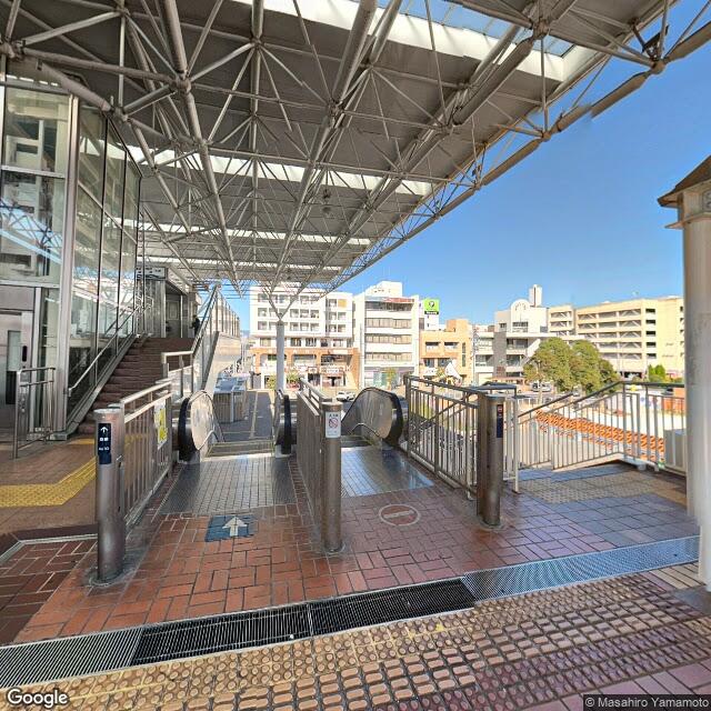 目印1：北 方向に 豊田市駅歩行者道線 を進む